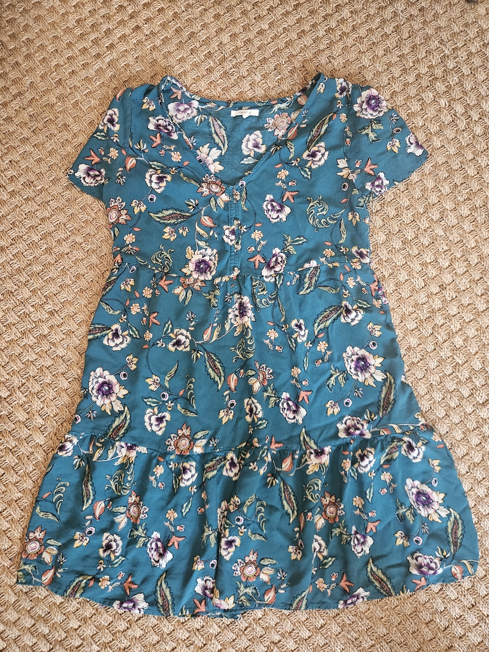 Maurices Womens Floral Tiered Dress